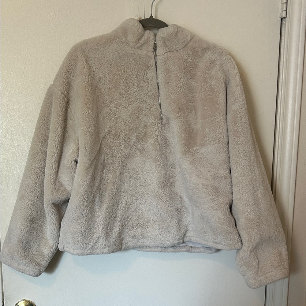 a new day Off-White Ultra Soft Quarter Zip Pullover